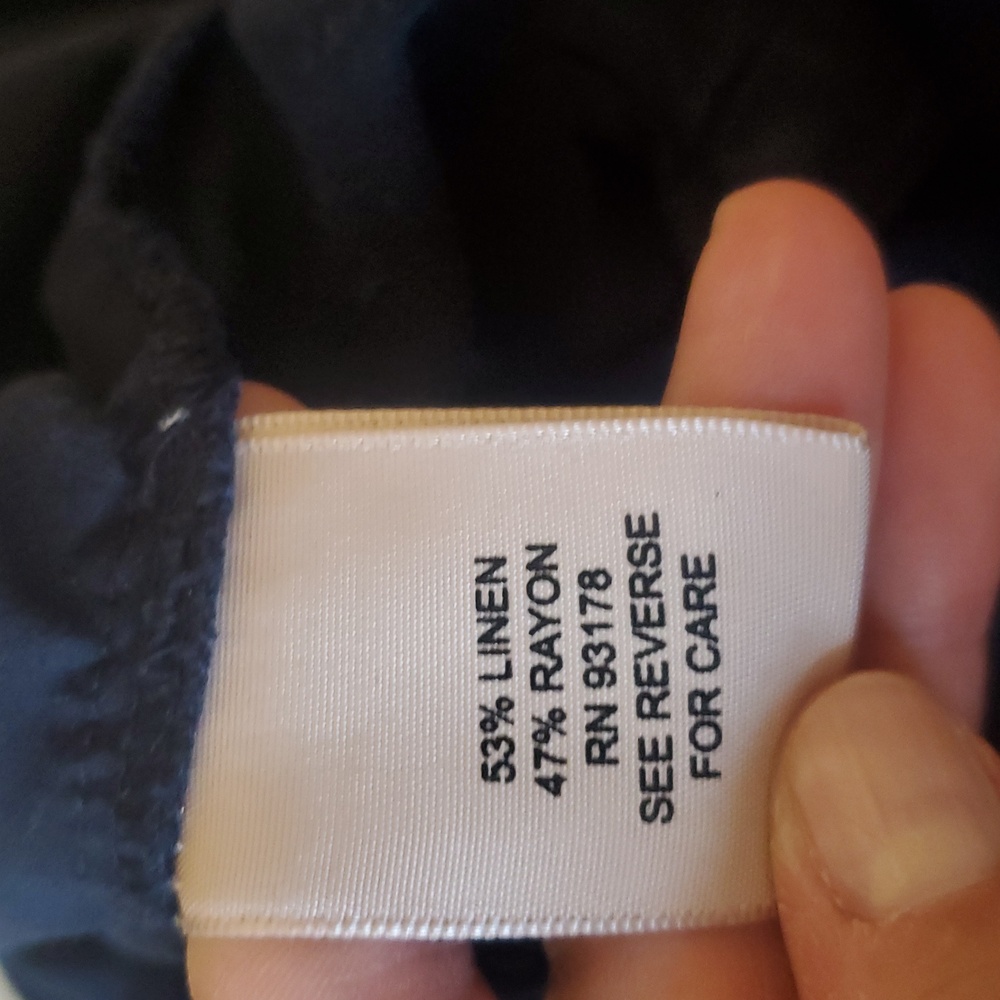 Philosophy Black Linen Blend Wide-Leg Flowy Pants Size M Medium - Picture 11 of 12